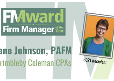 Grimbleby Coleman’s Jane Johnson, Recognized by CPAFMA