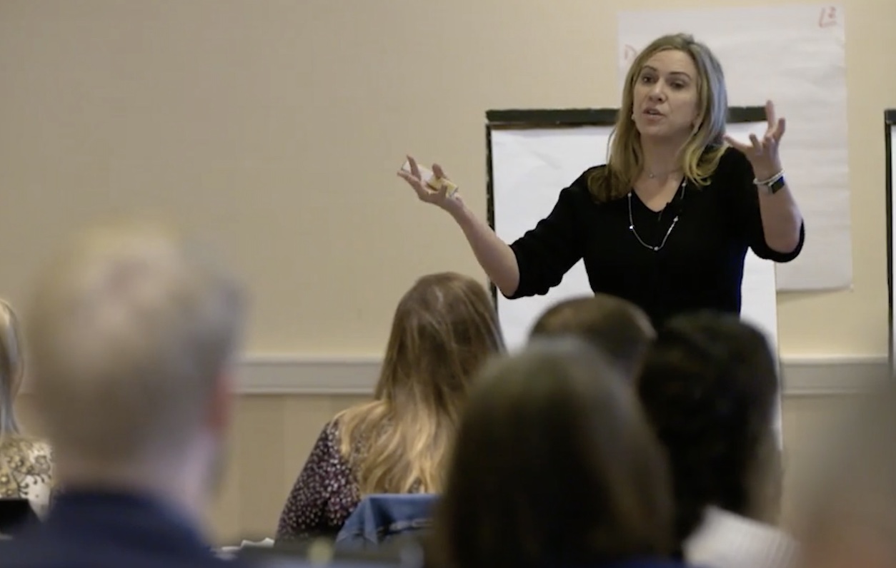 Michelle facilitating a group