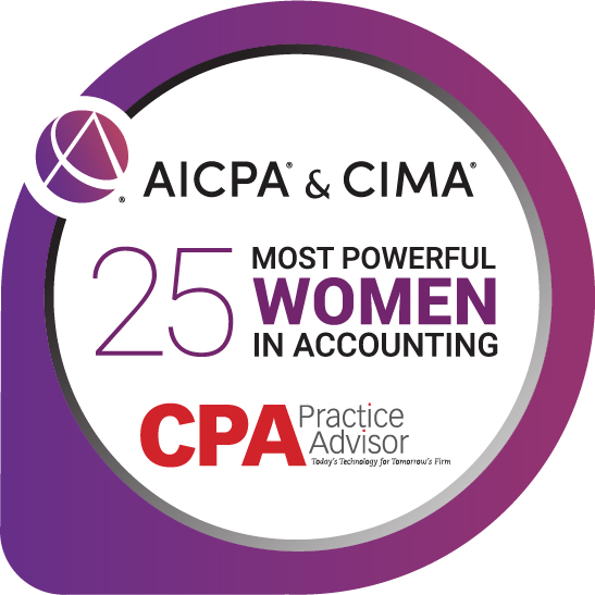 Badge for 25 Most Powerful Women in Accounting